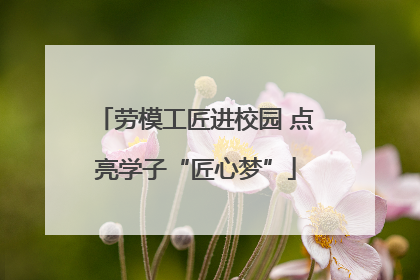 劳模工匠进校园 点亮学子“匠心梦”