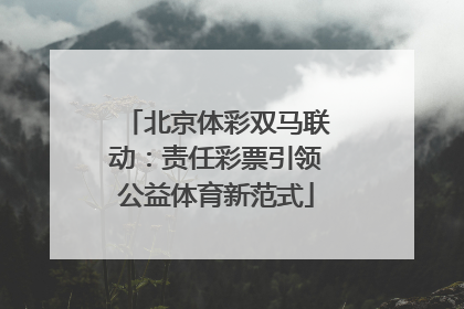 北京体彩双马联动：责任彩票引领公益体育新范式