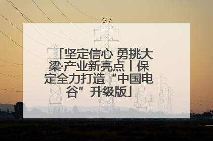 坚定信心 勇挑大梁·产业新亮点丨保定全力打造“中国电谷”升级版