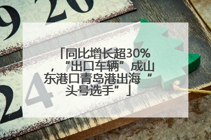 同比增长超30%，“出口车辆”成山东港口青岛港出海“头号选手”