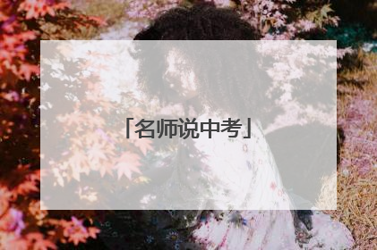 名师说中考