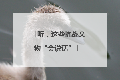 听，这些抗战文物“会说话”