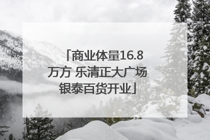 商业体量16.8万方 乐清正大广场银泰百货开业