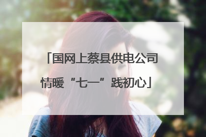 国网上蔡县供电公司情暖“七一”践初心