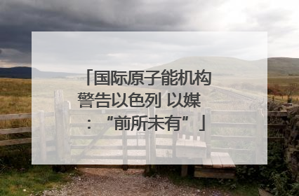 国际原子能机构警告以色列 以媒：“前所未有”