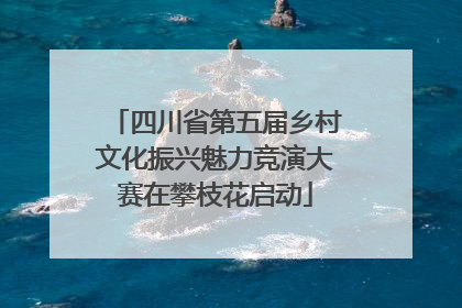 四川省第五届乡村文化振兴魅力竞演大赛在攀枝花启动