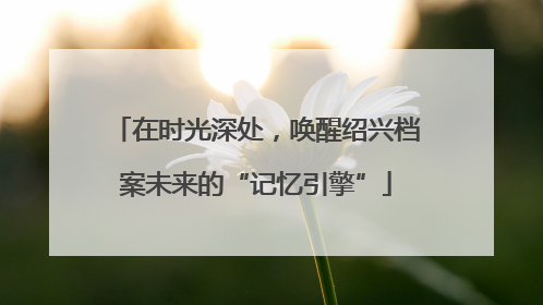 在时光深处，唤醒绍兴档案未来的“记忆引擎”