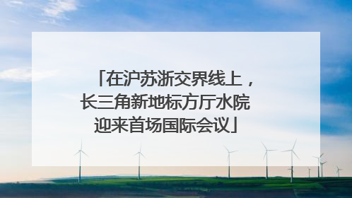 在沪苏浙交界线上，长三角新地标方厅水院迎来首场国际会议
