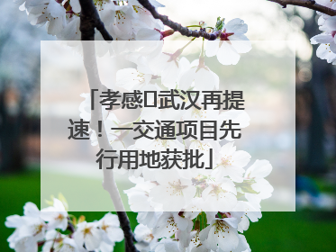 孝感⇋武汉再提速！一交通项目先行用地获批