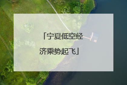 宁夏低空经济乘势起飞