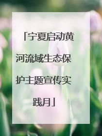 宁夏启动黄河流域生态保护主题宣传实践月