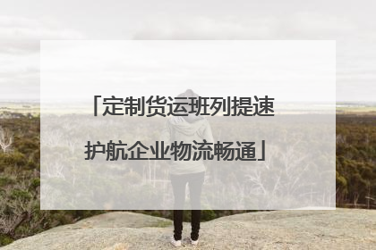定制货运班列提速 护航企业物流畅通