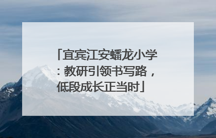 宜宾江安蟠龙小学：教研引领书写路，低段成长正当时