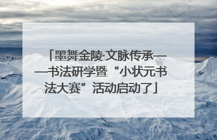 墨舞金陵·文脉传承——书法研学暨“小状元书法大赛”活动启动了