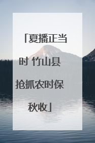 夏播正当时 竹山县抢抓农时保秋收