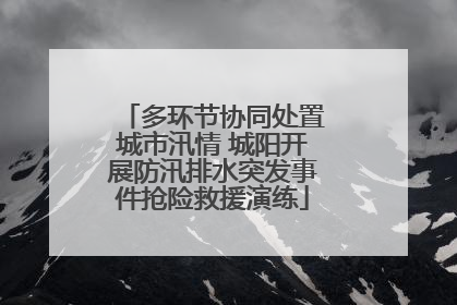 多环节协同处置城市汛情 城阳开展防汛排水突发事件抢险救援演练