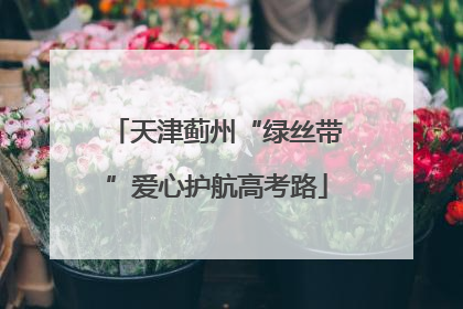 天津蓟州“绿丝带”爱心护航高考路