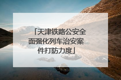 天津铁路公安全面强化列车治安案件打防力度