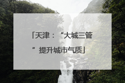 天津：“大城三管”提升城市气质