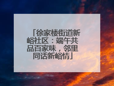 徐家楼街道新峪社区：端午共品百家味，邻里同话新峪情