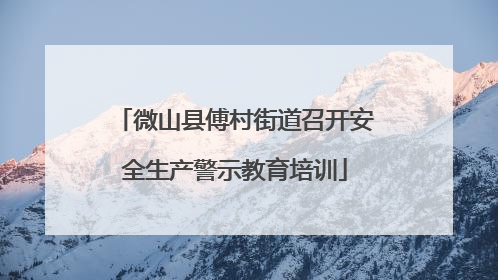 微山县傅村街道召开安全生产警示教育培训