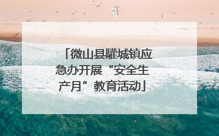 微山县驩城镇应急办开展“安全生产月”教育活动