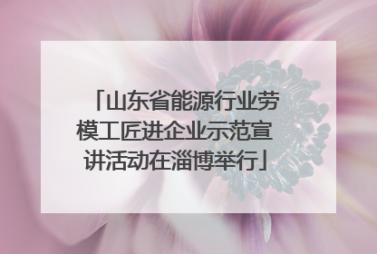 山东省能源行业劳模工匠进企业示范宣讲活动在淄博举行