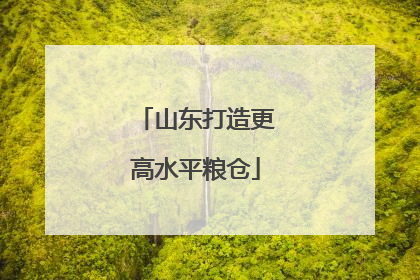 山东打造更高水平粮仓