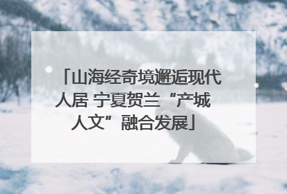 山海经奇境邂逅现代人居 宁夏贺兰“产城人文”融合发展