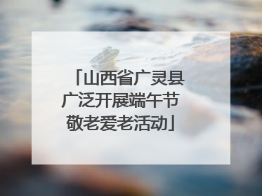 山西省广灵县广泛开展端午节敬老爱老活动