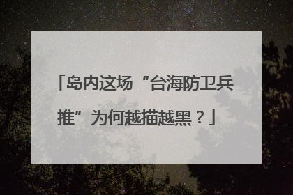 岛内这场“台海防卫兵推”为何越描越黑？