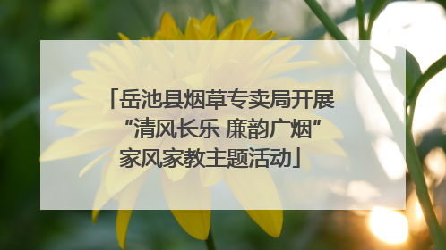 岳池县烟草专卖局开展“清风长乐 廉韵广烟”家风家教主题活动