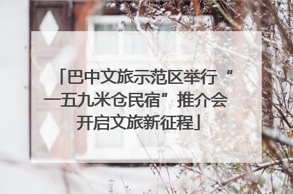 巴中文旅示范区举行“一五九米仓民宿”推介会 开启文旅新征程