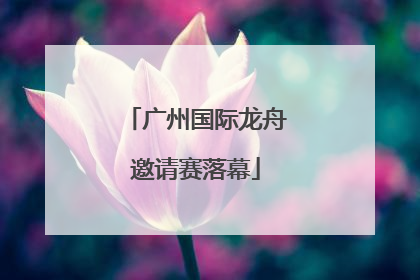 广州国际龙舟邀请赛落幕