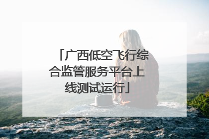 广西低空飞行综合监管服务平台上线测试运行