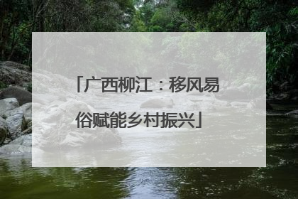 广西柳江：移风易俗赋能乡村振兴