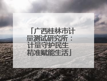 广西桂林市计量测试研究所：计量守护民生 精准赋能生活
