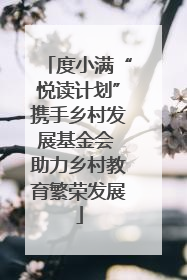 度小满“悦读计划”携手乡村发展基金会 助力乡村教育繁荣发展