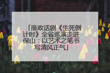 廉政话剧《生死倒计时》全省巡演走进保山：以艺术之笔书写清风正气