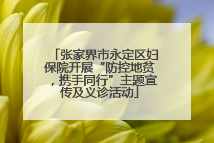 张家界市永定区妇保院开展“防控地贫，携手同行”主题宣传及义诊活动