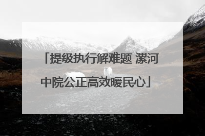 提级执行解难题 漯河中院公正高效暖民心