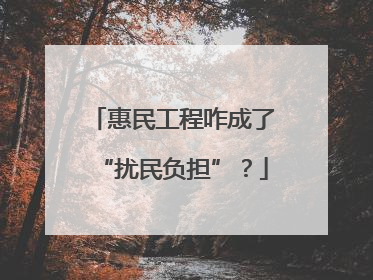 惠民工程咋成了“扰民负担”？