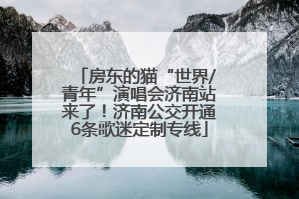 房东的猫“世界/青年”演唱会济南站来了！济南公交开通6条歌迷定制专线