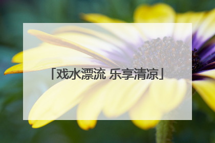 戏水漂流 乐享清凉