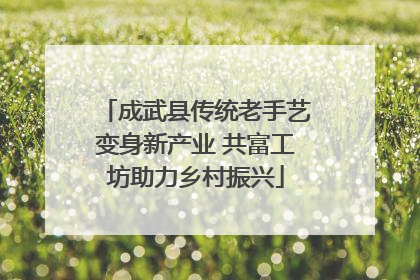 成武县传统老手艺变身新产业 共富工坊助力乡村振兴