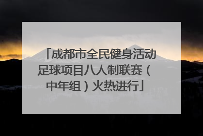 成都市全民健身活动足球项目八人制联赛（中年组）火热进行