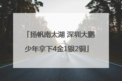 扬帆南太湖 深圳大鹏少年拿下4金1银2铜