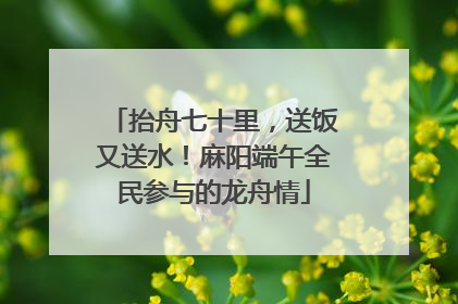 抬舟七十里，送饭又送水！麻阳端午全民参与的龙舟情