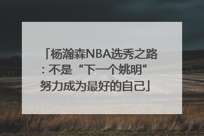 杨瀚森NBA选秀之路：不是“下一个姚明” 努力成为最好的自己