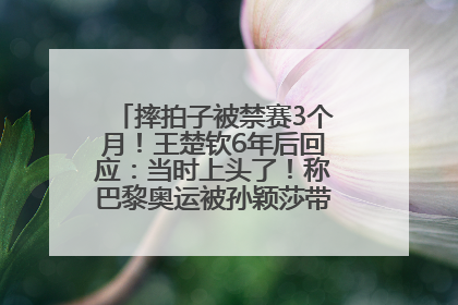摔拍子被禁赛3个月！王楚钦6年后回应：当时上头了！称巴黎奥运被孙颖莎带着打，搭档8年“一个眼神就能懂”